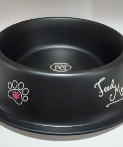 COMEDERO COLOR NEGRO C/HUELLA 26 CM.