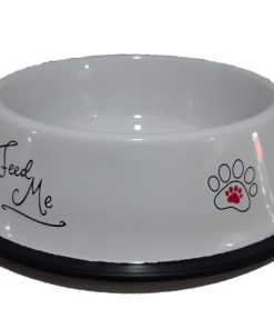 COMEDERO COLOR BLANCO C/HUELLA 26 CM.